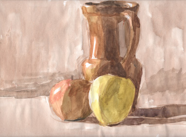 Vase et pommes 2